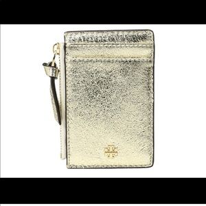 Tory Burch Metallic Card Case